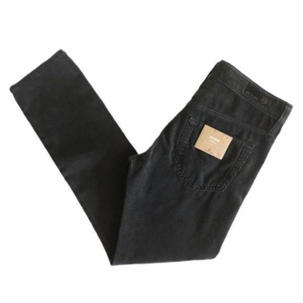 AG Adriano Goldschmied The Beau Slouchy Charcoal Skinny Cords Sz 23
